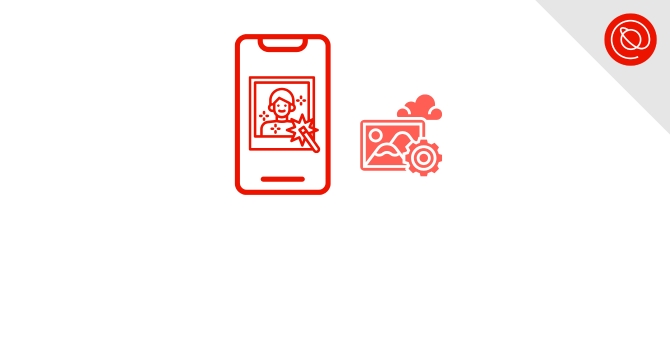 illustration of smartphone with photo editing icons