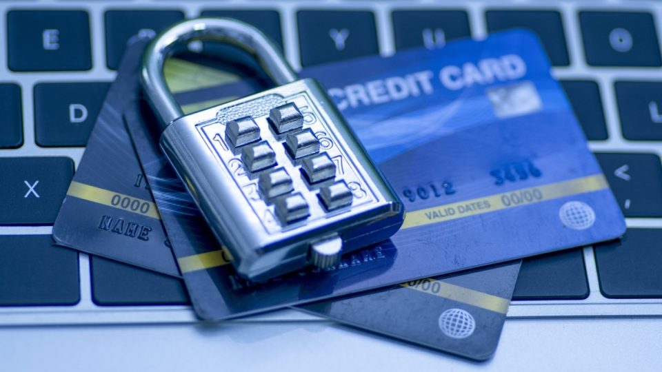 Lock with a credit card