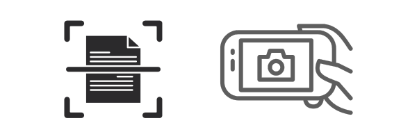 document scan and phone camera icons